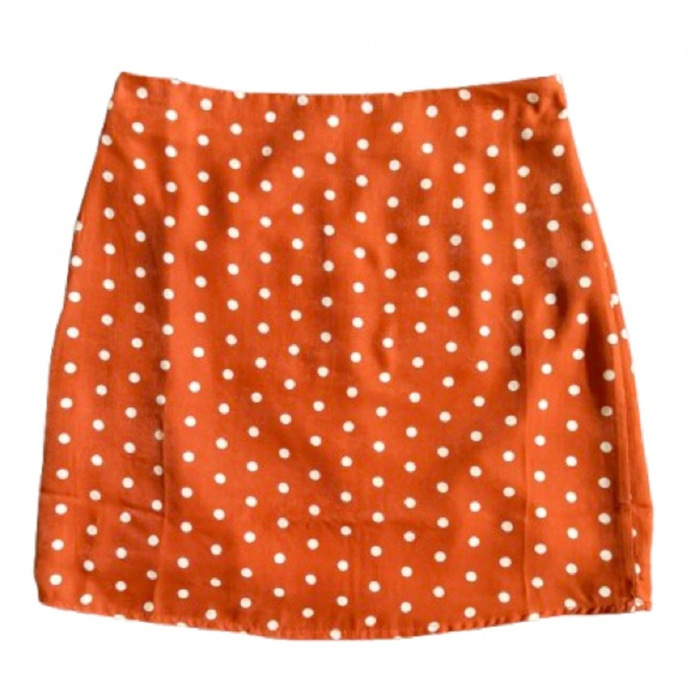Dance & Marvel Polka Dot Orange Skirt